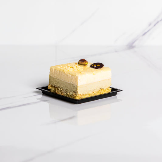 Mousse monoporzione pistacchio e cioccolato bianco