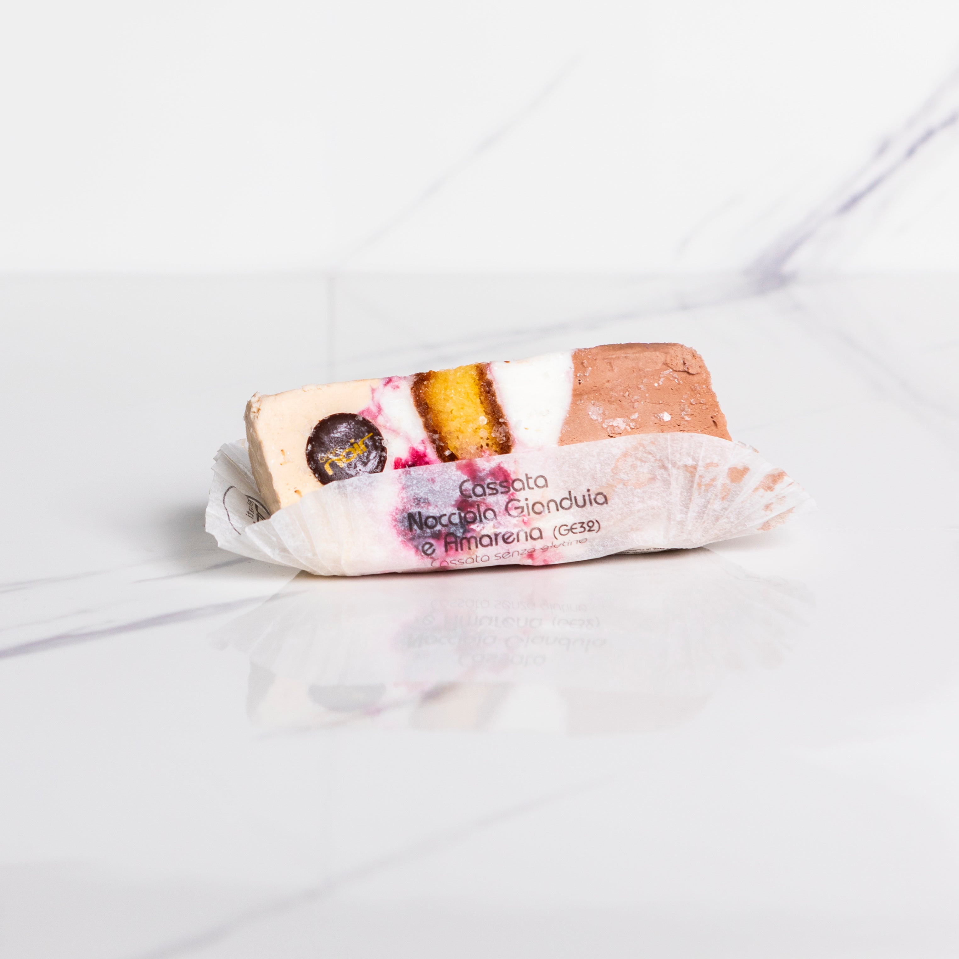 Cassata nocciola, gianduia e amarena