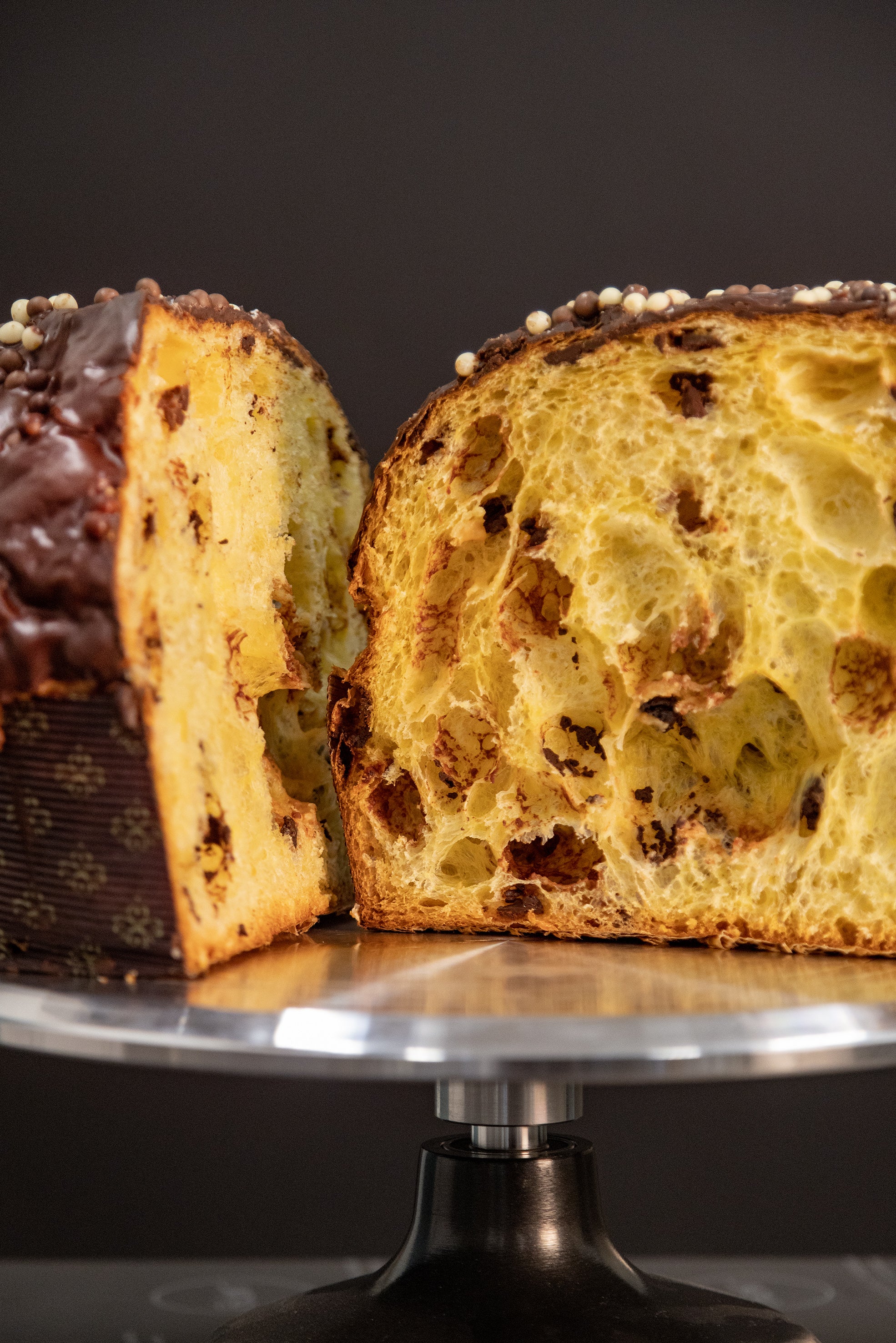 Panettone ai tre cioccolati