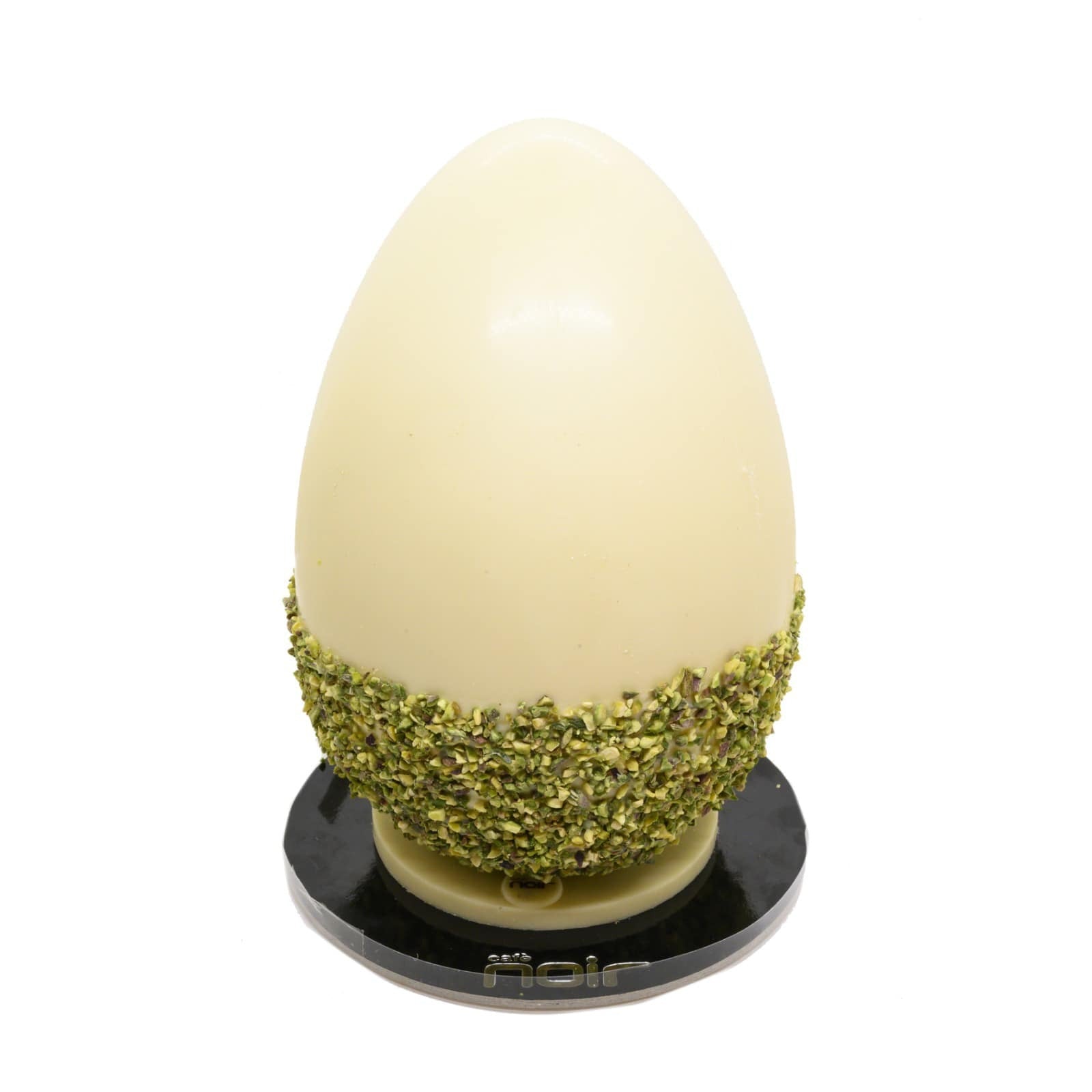 Uovo di Pasqua al cioccolato bianco e granella di pistacchio